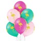 "Фламинго", 50 шт. 12"/30 см. шары из латекса Пастель, цвет: 004 Светло-розовый, 005 Зелёный, 010 Фуксия. Печать: 1 Цвет(а) / 4 