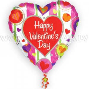 32"/80см Воздушный шар  из фольги в форме сердца на День Валентина