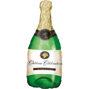 Lielā figūra Champagne Bottle folijas balons P30 iepakots