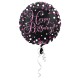 Folija hēlija balons "Pink Celebration - HBD"  , round, S55, iepakots, 43 cm